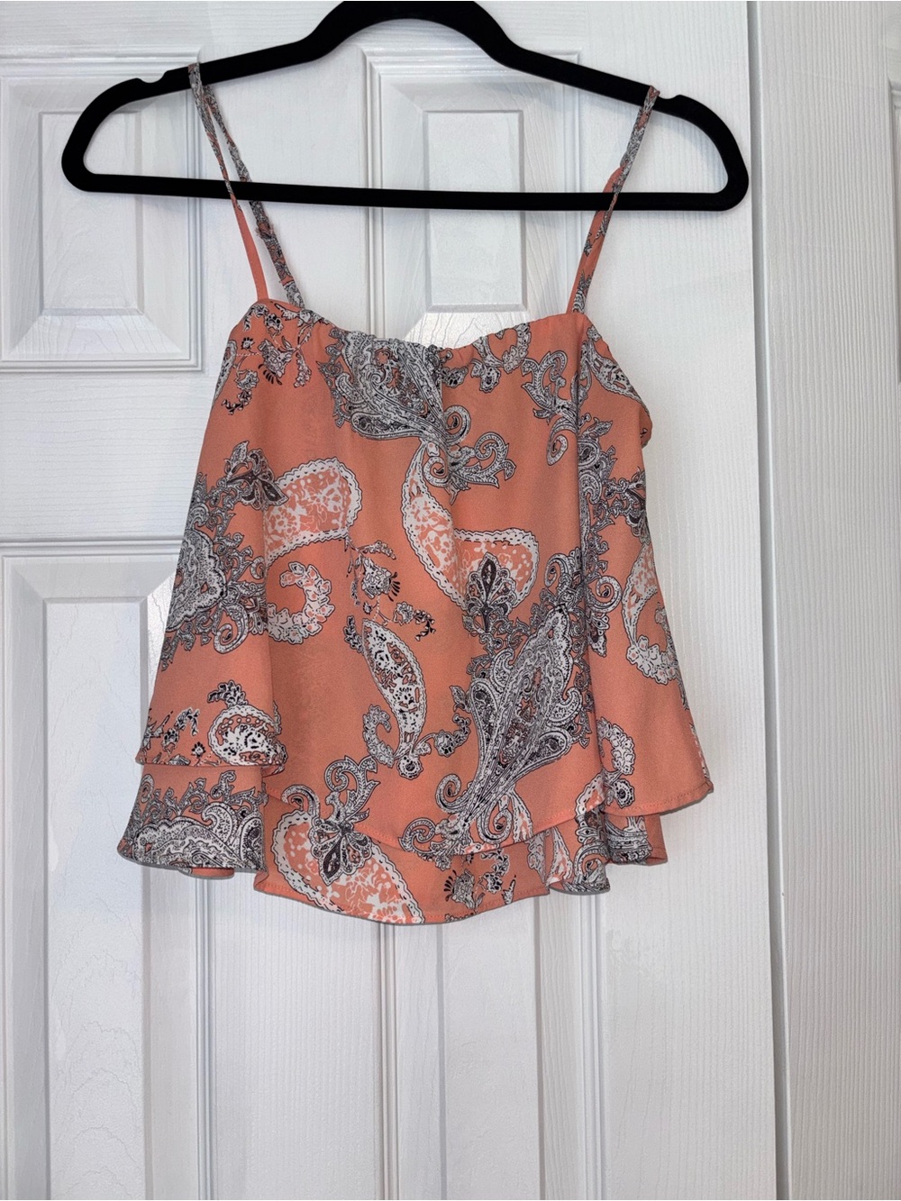 Buddy Love Peach Paisley Spaghetti Strap Cami